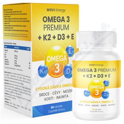 MOVit Omega 3 Premium+K2+D3+E tob.90