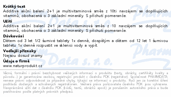 Additiva MM sada 2+1 pomeranč šum.tbl.3x20ks