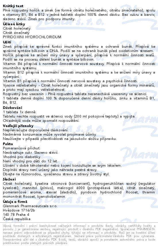 Magnesium B-komplex IMMUNE Glenmark tbl.eff.20