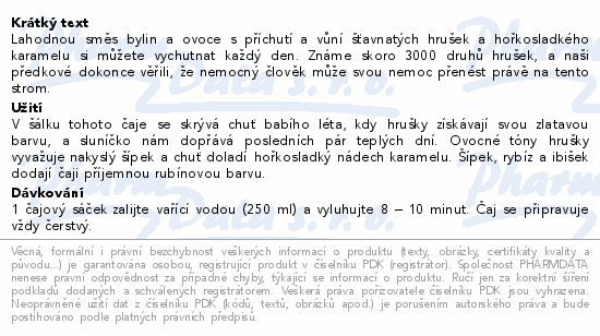 LEROS Čajový dýchánek černý rybíz&hruška 20x2.5g