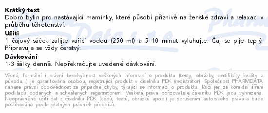 LEROS Růžový čaj pro těhotné BIO 20x2g